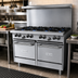 Thumbnail image #2 for Garland G Starfire Pro G48-8LL 48-Inch Gas Restaurant Range with 8 Open Burners and 2 Space-Saver Ovens