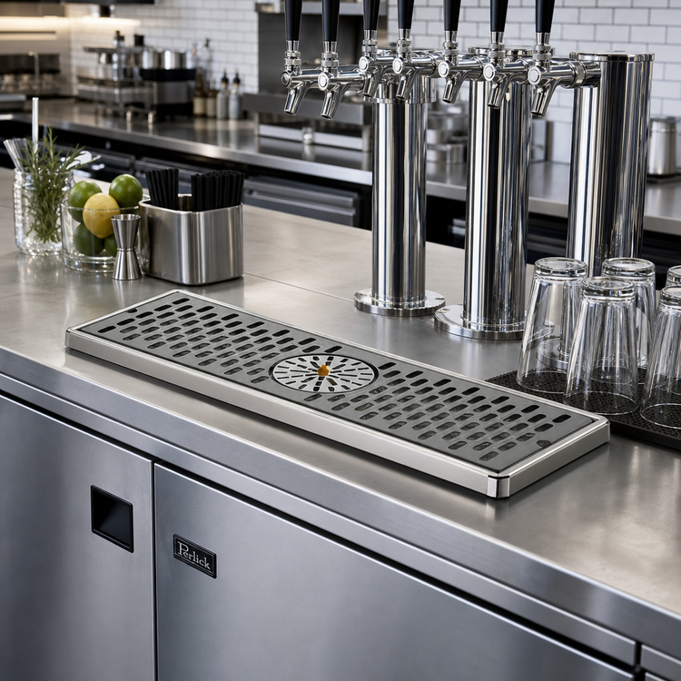 Product image #2 for Perlick 6000 Series 42-Inch Surface-Mount Drainer with Center Rinser