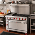 Thumbnail image #2 for American Range 36-Inch Commercial Gas Range with 12-Inch Left Griddle, 4 Open Burners, and Convection Oven