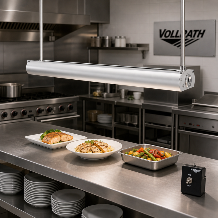 Product image #2 for Vollrath 84-Inch Low Profile Unlighted Strip Heat Lamp with Remote Toggle Switch