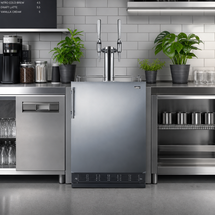 Product image #2 for Summit Commercial 24-Inch Nitro Coffee Kegerator with Dual Tap and Convertible Refrigerator