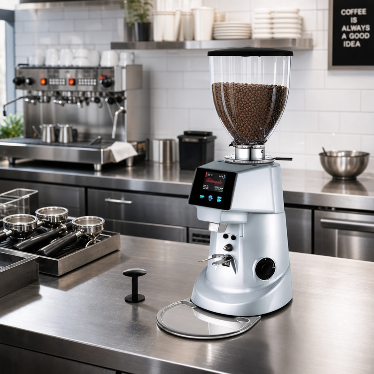 Product image #2 for Fiorenzato Electronic On-Demand Commercial Espresso Grinder with 64mm Hardened Steel Burrs and 3.3 lb. Hopper