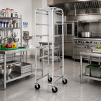 Thumbnail image #3 for Winco ABBC-6 6-Tier End-Load Aluminum Bus Box Cart with 5-Inch Full Swivel Casters