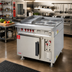 Thumbnail image #3 for Lang 36 Inch Electric Heavy-Duty Range with 3 Hot Tops and Convection Oven Base