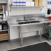 Thumbnail image #2 for BK Resources 60-Inch Three-Compartment Convenience Store Sink with Dual 12-Inch Drainboards