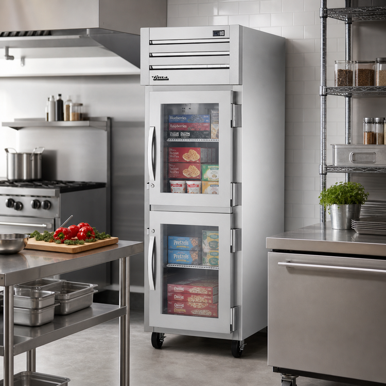 Product image #2 for True SPEC SERIES One-Section Reach-In Glass Half Swing Door Freezer with Top-Mounted R290 Refrigeration