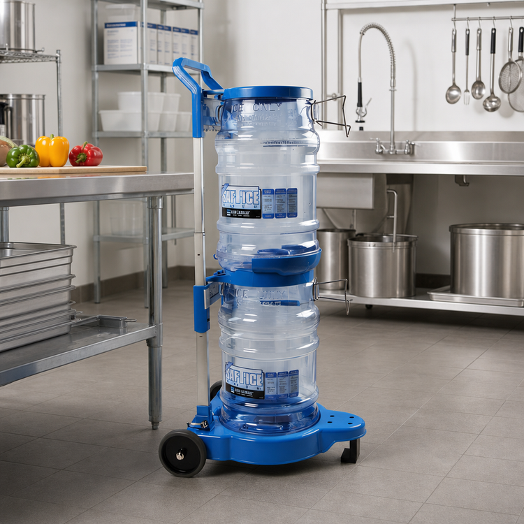 Product image #2 for Saf-T-Ice Open Frame Ice Tote Transport Cart for Two 6-Gallon Totes