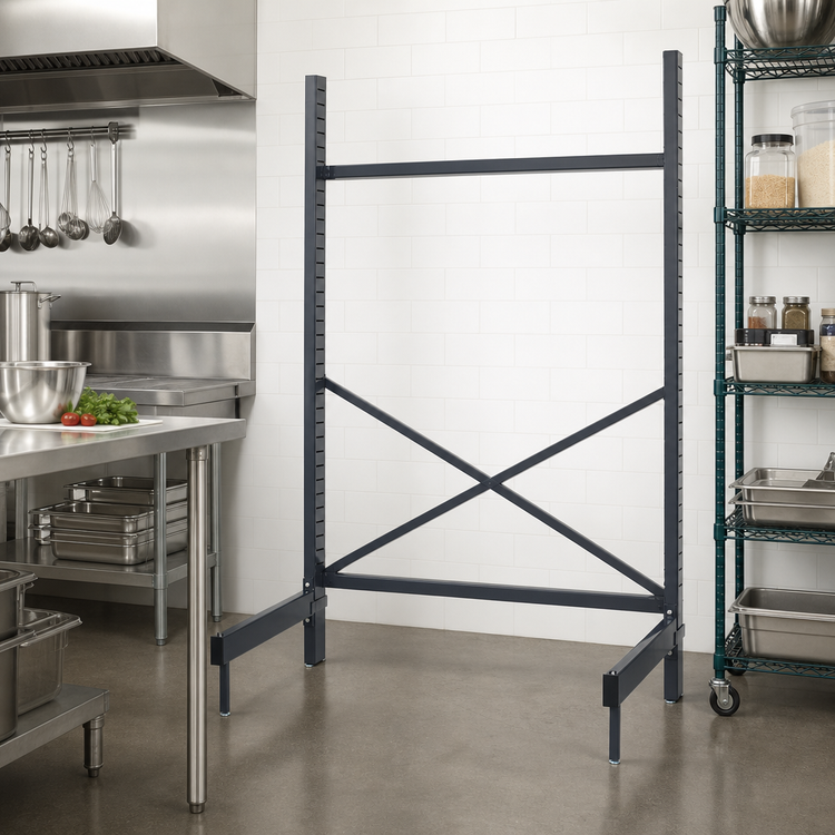 Product image #2 for Metro SmartLever Cantilevered Shelving Starter Unit Kit for 30" W x 24" D Shelves, 76-3/8" High