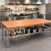 Thumbnail image #2 for John Boos Boos Block American Cherry Edge Grain Kitchen Countertop, 108 x 38 x 2-1/4 Inch, No Backsplash