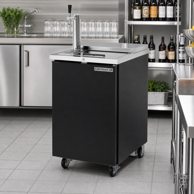 Product image #2 for Beverage-Air Portable Club Top Draft Beer Dispenser, 24-Inch, 1/2 Barrel Keg Capacity, Black Exterior