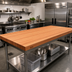 Thumbnail image #2 for John Boos Boos Block American Cherry Full-Length Edge Grain Kitchen Countertop, 84 x 38 x 3 Inches, Varnique Finish