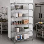 Thumbnail image #2 for Metro Super Erecta 5A517C Adjustable Chrome Wire Shelving Starter Unit, 24"W x 24"D x 74"H, 5 Shelves