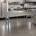 Thumbnail image #2 for Eagle Spec-Master 48-Inch x 30-Inch Stainless Steel Work Table with Rear Upturn and Galvanized Tubular Base