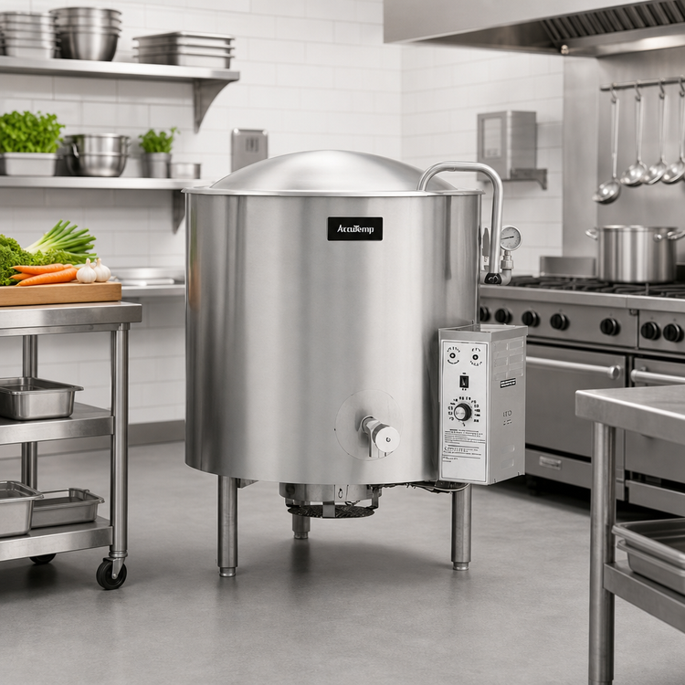 Product image #2 for AccuTemp Edge Series 60 Gallon Self-Contained Gas Stationary Kettle, 2/3 Jacket