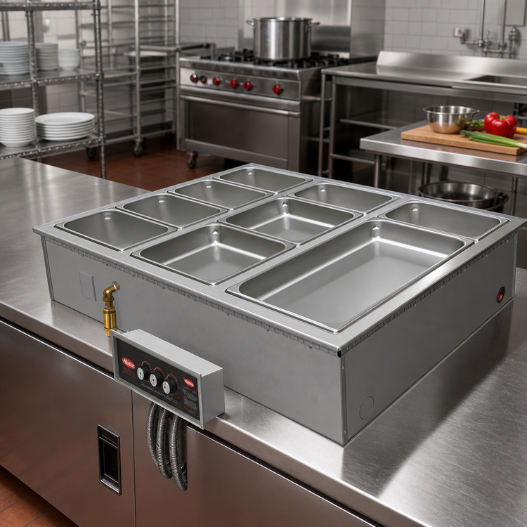 Product image #2 for Hatco HWBI43-1DA Drop-In Modular/Ganged Insulated Heated Well with Drain and Auto-Fill, Single 4/3-Size Pan Capacity