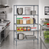 Thumbnail image #2 for Quantum 54 in W x 24 in D x 86 in H Gray Epoxy Antimicrobial Wire Shelving Starter Kit