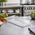 Thumbnail image #2 for Rain Collection Clear Rectangular Styrene Serving Tray, 48 oz., 14 x 7-1/2 x 1-1/2 Inches