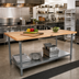 Thumbnail image #2 for John Boos 84-Inch x 24-Inch Edge-Grain Northern Hard Rock Maple Wood Top Work Table with Stainless Steel Base and Adjustable Undershelf