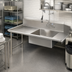 Thumbnail image #2 for John Boos Pro-Bowl Straight Soiled Dishtable with Left-to-Right Operation, 132-Inch Wide, 20 x 20 x 8 Pre-Rinse Sink Bowl