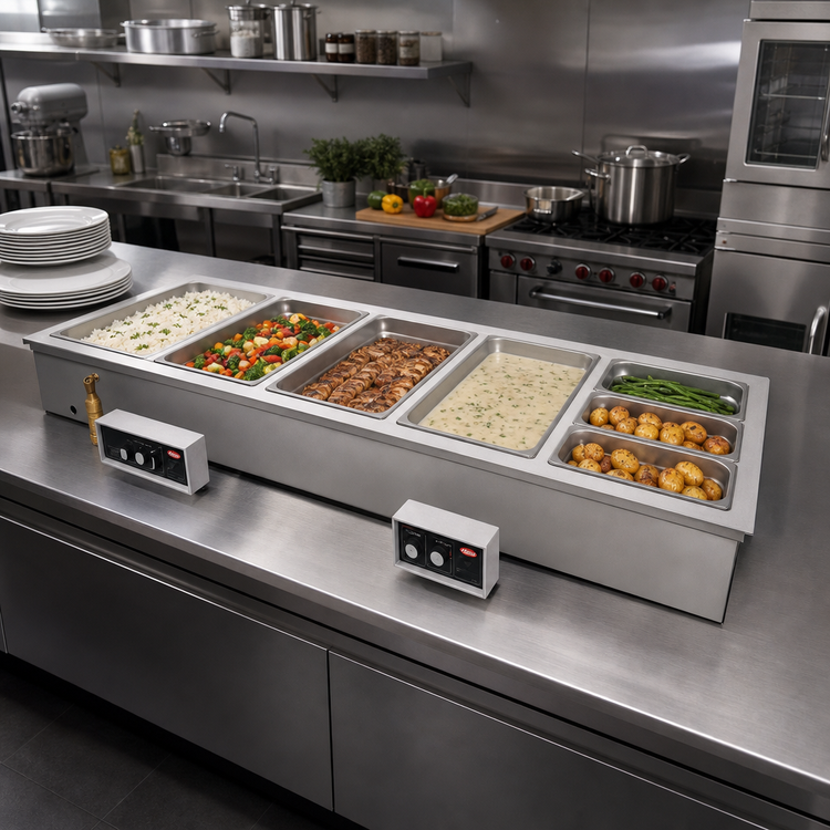 Product image #2 for Hatco HWBI-5 Drop-In Insulated Heated Well with 5 Full-Size Pan Capacity