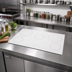 Thumbnail image #2 for Summit Commercial CR5B36TXW 36-Inch Built-In Radiant Electric Cooktop, 5 Elements, White Ceramic Glass, Digital Touch Controls