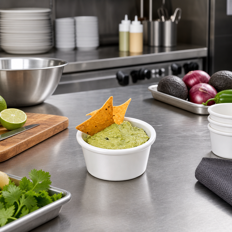 Product image #2 for American Metalcraft 4 oz White Smooth-Sided Melamine Ramekin