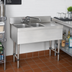 Thumbnail image #2 for Advance Tabco Special Value Series 2-Compartment Bar Sink Unit with Right Drainboard and Splash-Mount Faucet, 36 Inch Stainless Steel