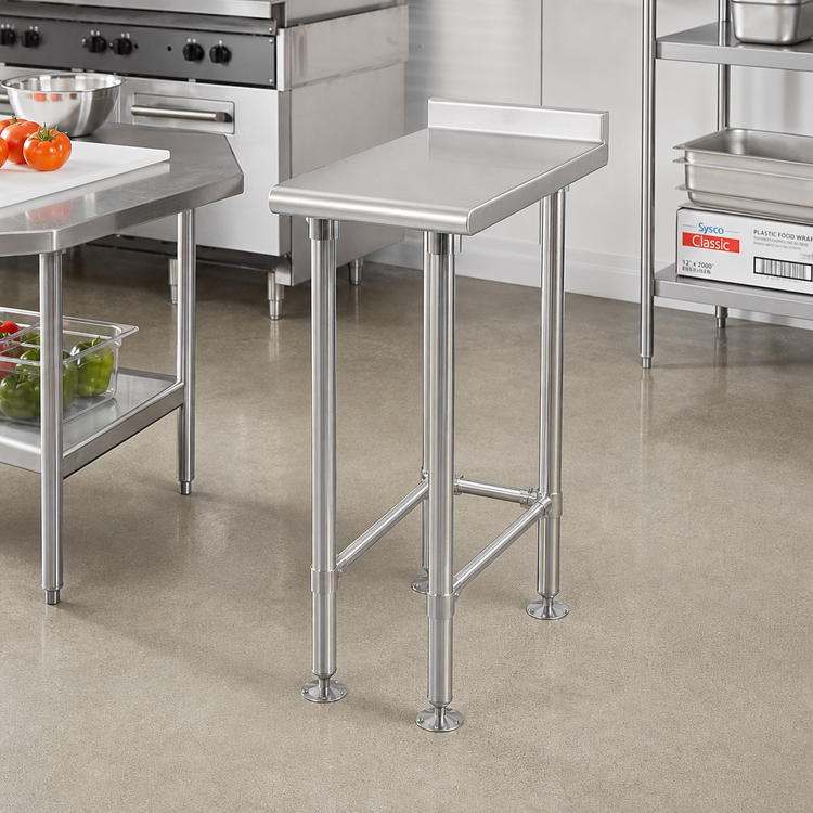 Product image #2 for Eagle Deluxe Series Stainless Steel Filler Table with Rear Upturn, 15 x 24 Inches