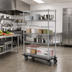 Thumbnail image #2 for Super Erecta Mobile 4-Shelf Chrome Wire Dolly Truck, 48