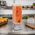 Thumbnail image #2 for Cal-Mil Mid-Century 3 Gallon Square Beverage Dispenser with Ice Chamber, Drip Tray, and Chrome Wire Base