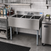 Thumbnail image #2 for BK Resources 36-Inch Wide Three-Compartment Stainless Steel Underbar Sink with 4-1/2 Inch Backsplash