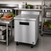 Thumbnail image #2 for Hoshizaki Steelheart 27-Inch One-Section Worktop Refrigerator, 7.21 Cu. Ft., Solid Hinged Door, Rear-Mounted Self-Contained Refrigeration