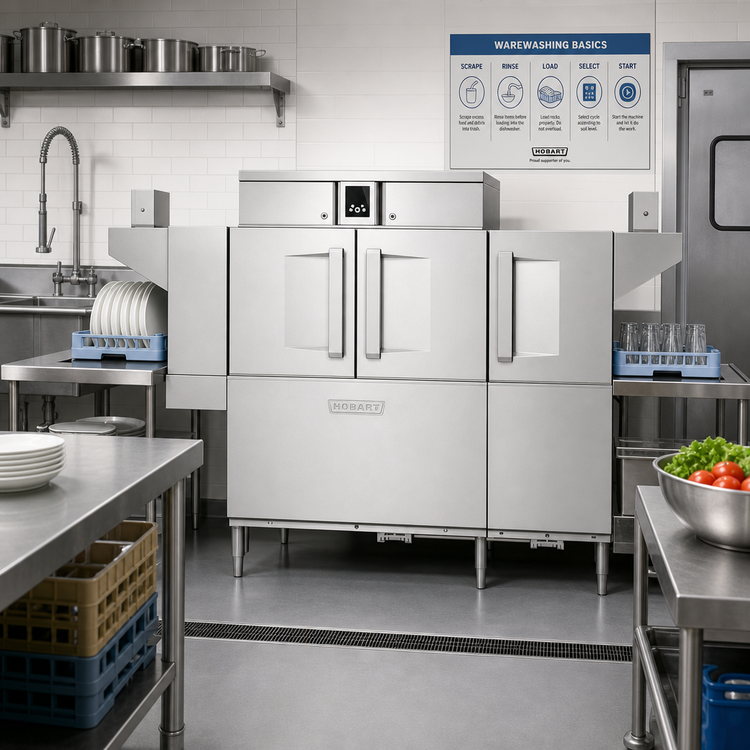 Product image #2 for Hobart CL76-BAS High Temperature Rack Conveyor Dishwasher