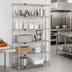 Thumbnail image #2 for Quantum Chrome-Plated 5-Shelf Wire Shelving Starter Kit, 60 x 21 x 74 Inches, Stationary