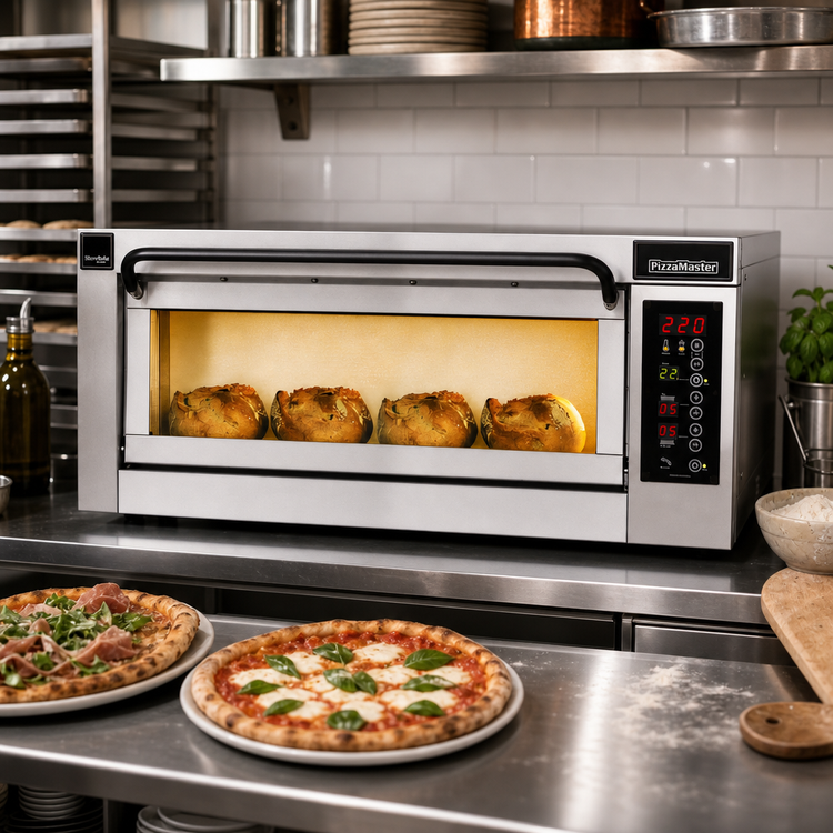 Product image #2 for PizzaMaster Single-Chamber Countertop Electric Stone Hearth Pizza Oven with Digital Controls