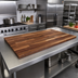 Thumbnail image #2 for Boos Block 48 Inch x 30 Inch x 1-1/2 Inch Thick Blended Edge Grain Walnut Kitchen Countertop with Varnique Finish