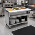 Thumbnail image #2 for Spec-Master Mobile Electric Sealed Well Hot Food Table with Open Front, 3 Wells, 48 Inch