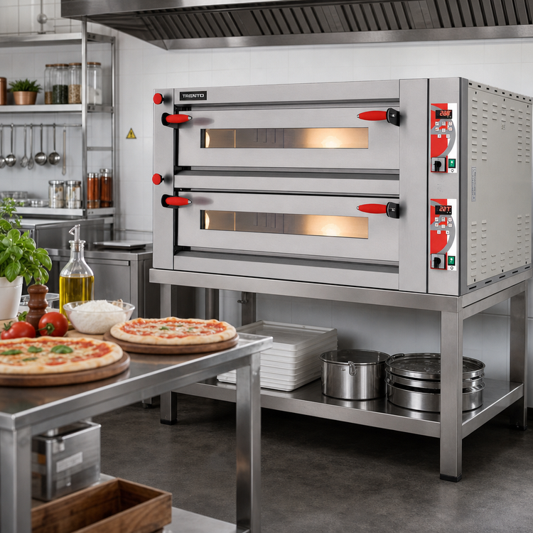 Product image #2 for Trento Fuoco Series Double-Chamber Electric Deck Pizza Oven, 56-3/4 Inch Wide, 18 kW