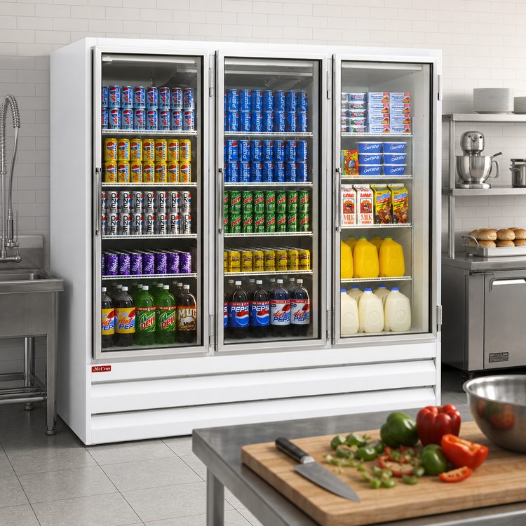 Product image #2 for Howard-McCray 75 Cu. Ft. Three-Section Glass Door Frozen Food Merchandiser Freezer