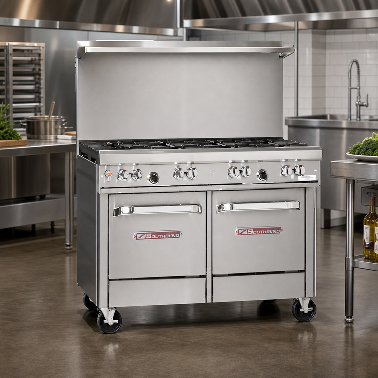 Product image #2 for Southbend Ultimate 48-Inch Gas Restaurant Range with 7 Open Burners, Convection Oven and Cabinet Base