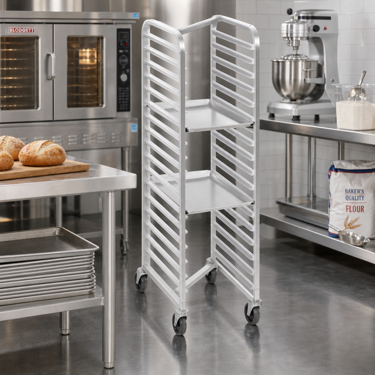 Product image #3 for Channel Manufacturing 425AN Mobile Nesting Aluminum End-Load Bun Pan Rack, 9 Full-Size Pan Capacity