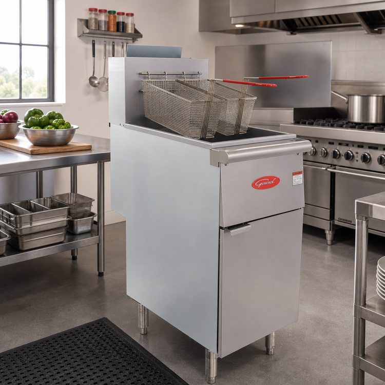 Product image #3 for General Floor Model Natural Gas Fryer, 50 lb. Capacity, 120,000 BTU