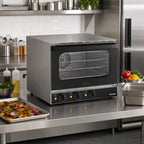 Thumbnail image #3 for Vollrath CO4-120HS Countertop Half-Size Standard Convection Oven, 3-Pan Capacity, Stainless Steel, 120V