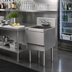 Thumbnail image #2 for Top Shelf TSF Series Extra Capacity Stainless Steel Underbar Sink Unit, 1 Compartment, 18 x 24 Inches, Deck-Mount Faucet Holes