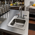 Thumbnail image #2 for Advance Tabco Drop-In Bar Hand Sink with Gooseneck Faucet, 12 x 14 Inch Overall, 9 x 9 x 5 Inch Bowl