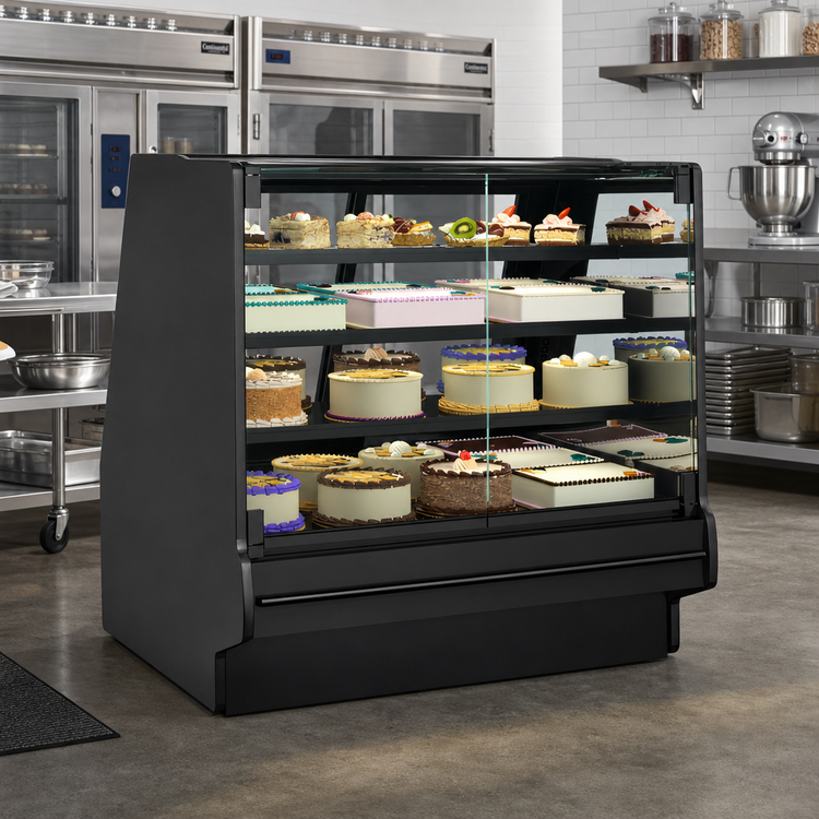 Product image #2 for Fusion® 52-Inch High Refrigerated Service Case, 62-7/8-Inch Wide, Remote DX, Vertical Swing-Out Front Glass