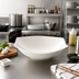 Thumbnail image #3 for Winco Ardesia Bergomi 20 oz Oval Porcelain Asian Soup Bowl, 13 Inch, Creamy White