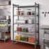 Thumbnail image #2 for Cambro Camshelving Basics Plus 4-Shelf Stationary Starter Polymer Shelving Unit, 42
