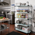 Thumbnail image #2 for Quantum 5-Shelf Solid Shelving Starter Kit, 42 x 14 x 63 Inches, 304 Stainless Steel