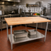 Thumbnail image #2 for John Boos 60-Inch x 24-Inch Wood Top Work Table with Adjustable Undershelf, Northern Hard Rock Maple Top